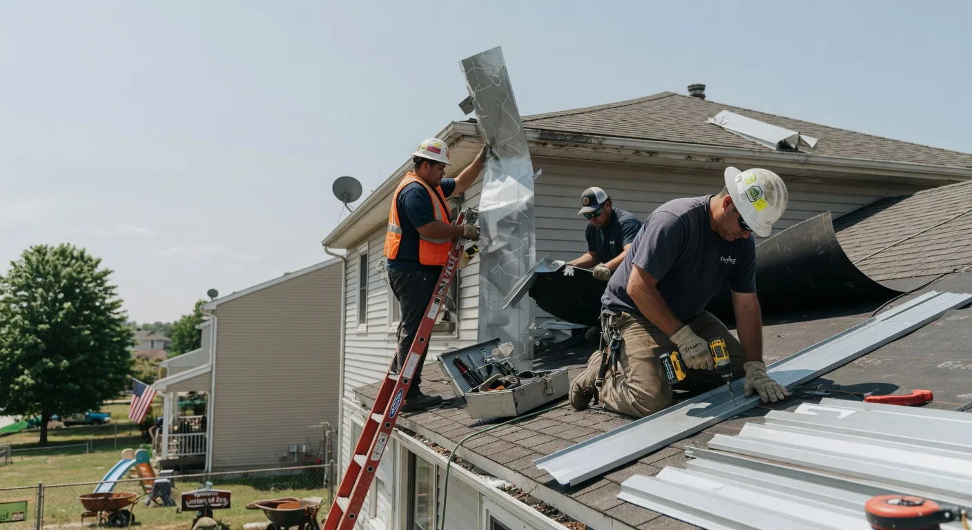 Storm Damage Metal Roof Repair in Hartsburg, IL